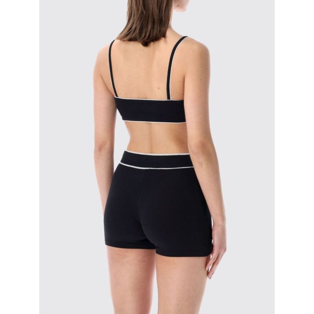 Marine Serre Women Cotton Crop Top With Logo Marine Serre - Picture 2 of 3